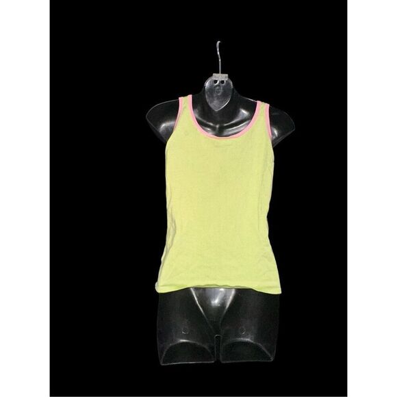 NICE Ralph Lauren Women's Pink and Green spaghetti strap blouse SIZE M GOOD COND - Picture 4 of 7